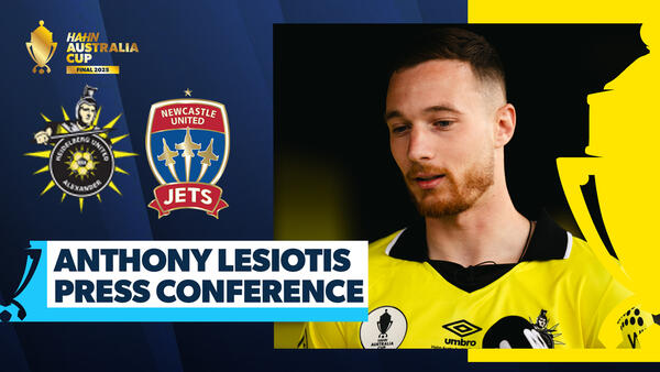 Anthony Lesiotis | Press Conference | Heidelberg United v Newcastle Jets Hahn Australia Cup Final