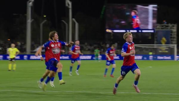 Another angle of Oscar Fryer's stunning Hahn Australia Cup Final 2025 strike