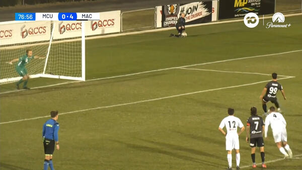 GOALS: Arzani and Toure extending Macarthur's lead