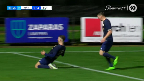 GOAL: GUEST secures a brace and puts Oakleigh in front during extra time | Oakleigh Cannons v Brisbane City