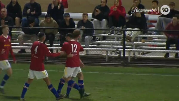 GOAL: Austin Ludwik opens the scoring for Gold Coast