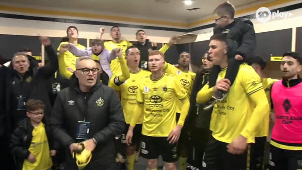 Absolute pandemonium in the Bergers locker room | Australia Cup 2024 Round of 32