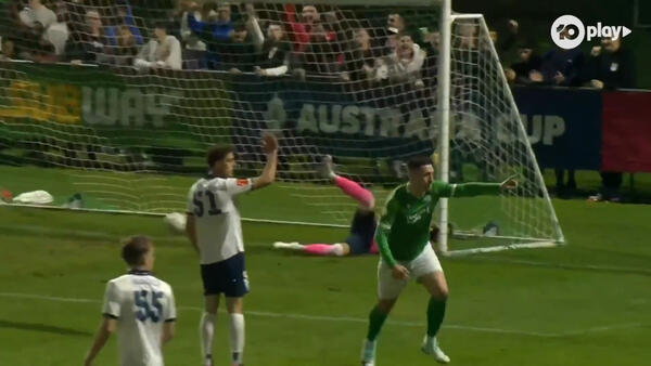 GOAL: Liam Boland now a record-holder | Olympic Kingsway v Adelaide United | Australia Cup 2024 Round of 16