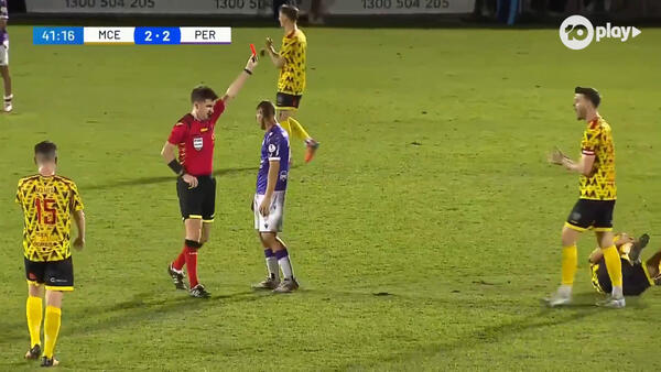 RED CARD: Second yellow stuns Glory