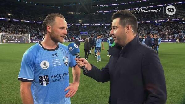 Grant: The half-time chat turned it around for us | Interview | Australia Cup Final 2023