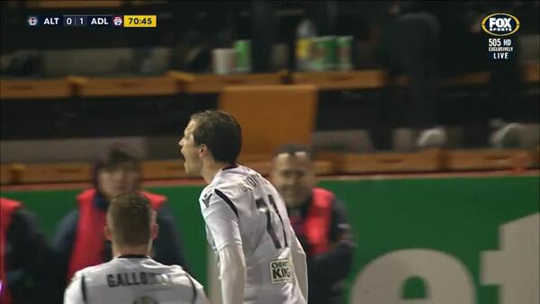 Goodwin fires a missle into the net