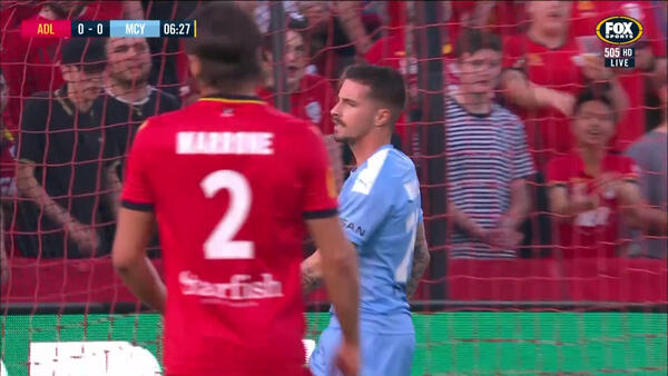 CHANCE: Maclaren - Usual suspect for City almost scores first in the FFA Cup Final