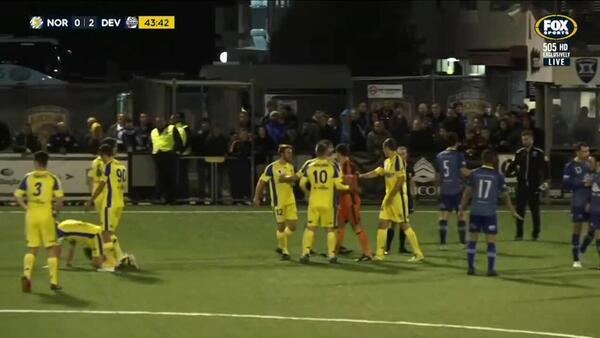 Mancini recieves two yellows in quick succession