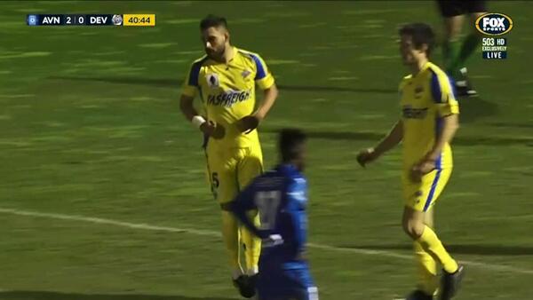 Brayden Mann slots the penalty for Devonport