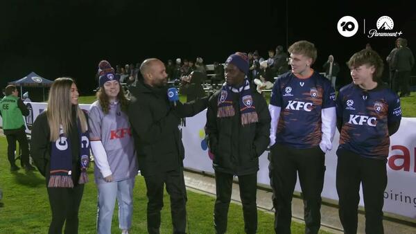 Archie Thompson's hilarious half time interview | Australia Cup 2023 Round of 32 