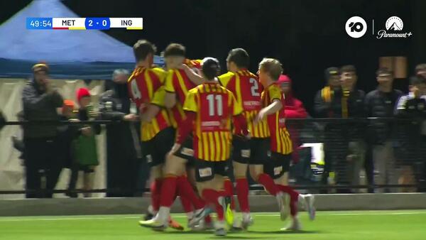 GOAL: One of the goals of the night by MetroStars' Fabian Barbiero