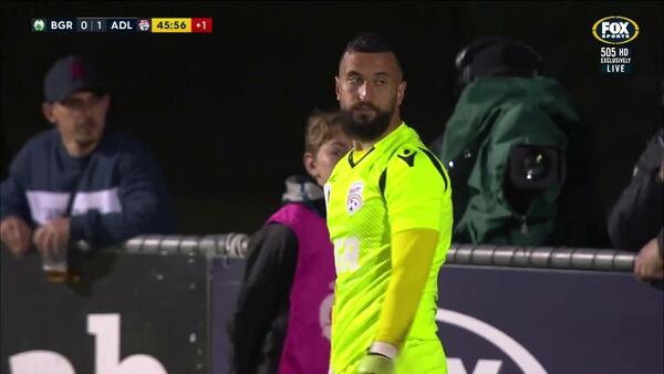 Josh Meaker's lightning bolt almost strikes