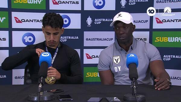 Macarthur FC | Dwight Yorke & Daniel Arzani Press Conference | Australia Cup Final