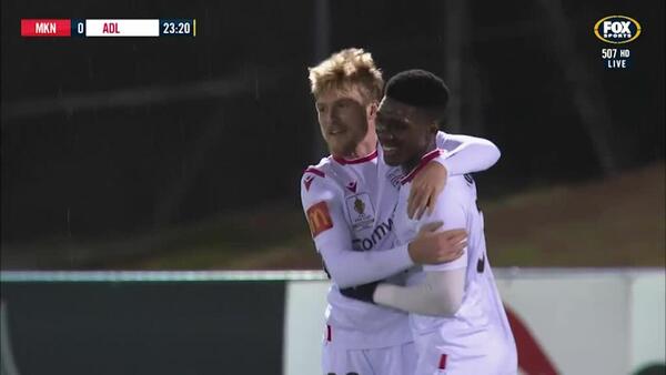 Halloran doubles Adelaide's chances