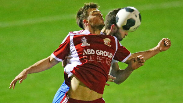 Hume City's Daniel Clarke controls the ball against Sydney Olympic in the Westfield FFA Cup.
