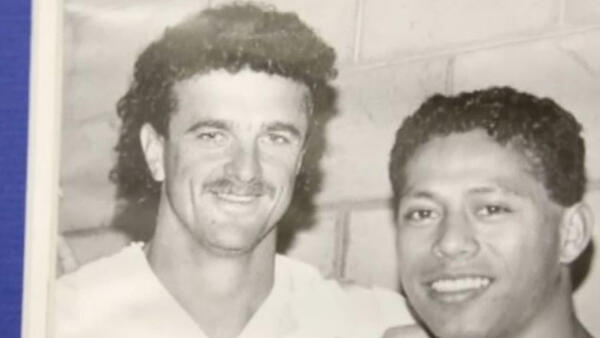 Sydney FC boss Graham Arnold back in his playing days for Sydney United.