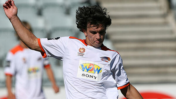 Olympic FC striker Tim Smits in action for Brisbane Roar's youth outfit in 2010.