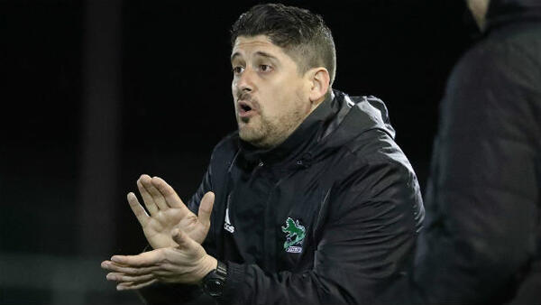 Arthur Papas encourages his Green Gully side during this season's Westfield FFA Cup.