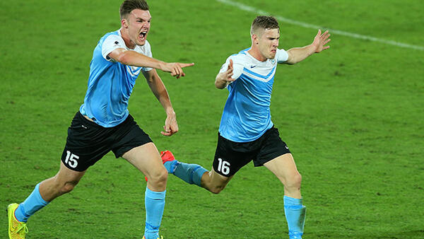 Boxell celebrates after scoring the winner against South Springvale.
