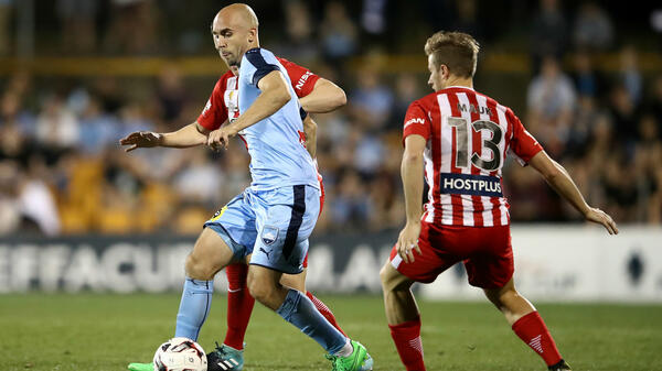 Sydney FC's Adrian Mierzejewski on the ball in their win over Melbourne City in the Westfield FFA Cup.