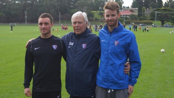Ben Hamlett, Ken Morton and new South Hobart signing Scott Lemont