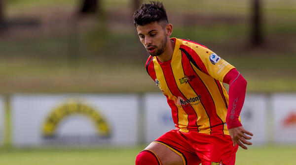 SA: Perry Mitris, MetroStars: Skilful striker and a former SA Golden Boot. Image:FFSA