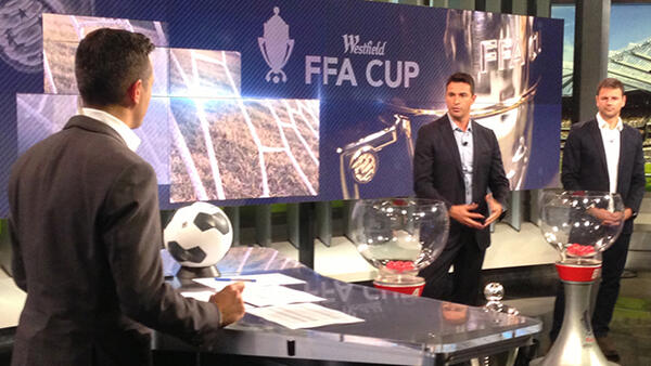 Former Socceroos Paul Okon and Mile Sterjovski conducted the inaugural Round of 32 draw.