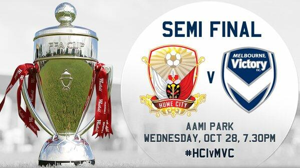 Hume City take on Melbourne Victory at AAMI Park on Wednesday night for a place in the Westfield FFA Cup final.