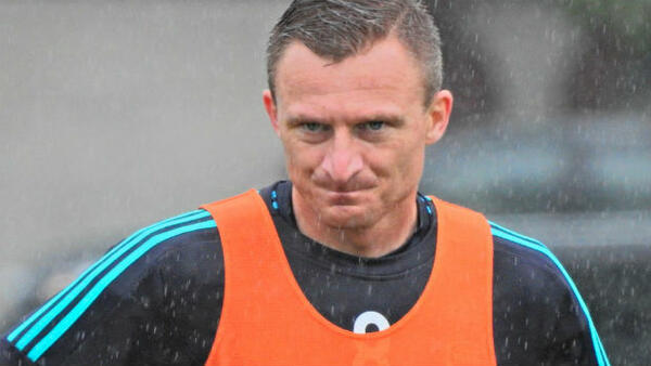 Besart Berisha at Melbourne Victory training on Thursday.