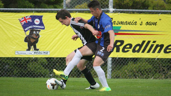 Kingborough Lions United (right) defeated the Hobart Zebras AET in Westfield FFA Cup action. Image courtesy: Pless Pix