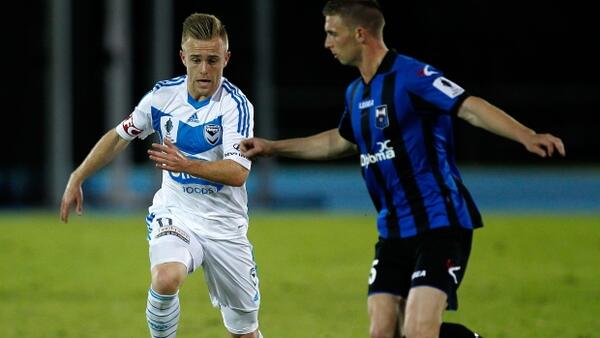 Connor Pain in action against Bayswater City.