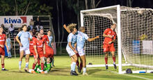Brisbane City gets on the scoresheet in their 5-4 win over Redlands United in Australia Cup Preliminary Round 5 